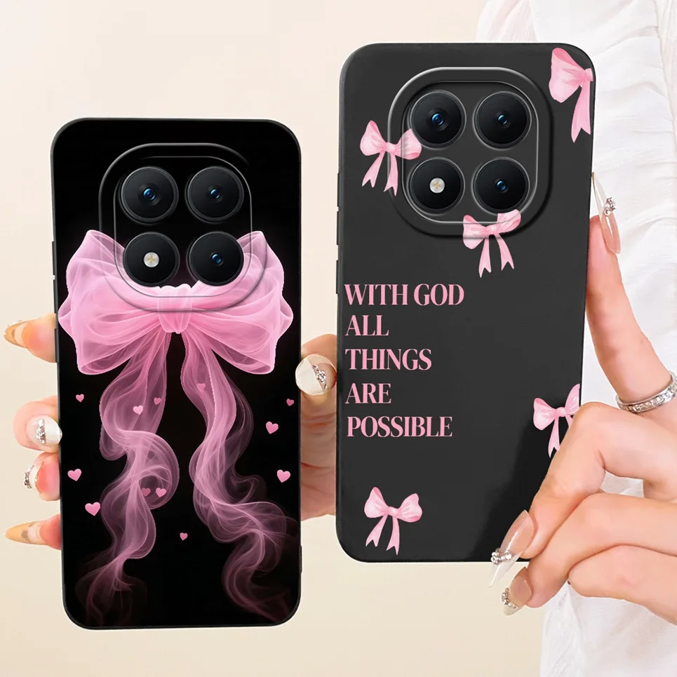 Luksusowe etui na telefon Xiaomi Redmi Note 15 15Pro 15 Pro Plus 5G, miękki silikonowy pokrowiec z motywem kwiatów i motyli. — zdjęcie produktu 3