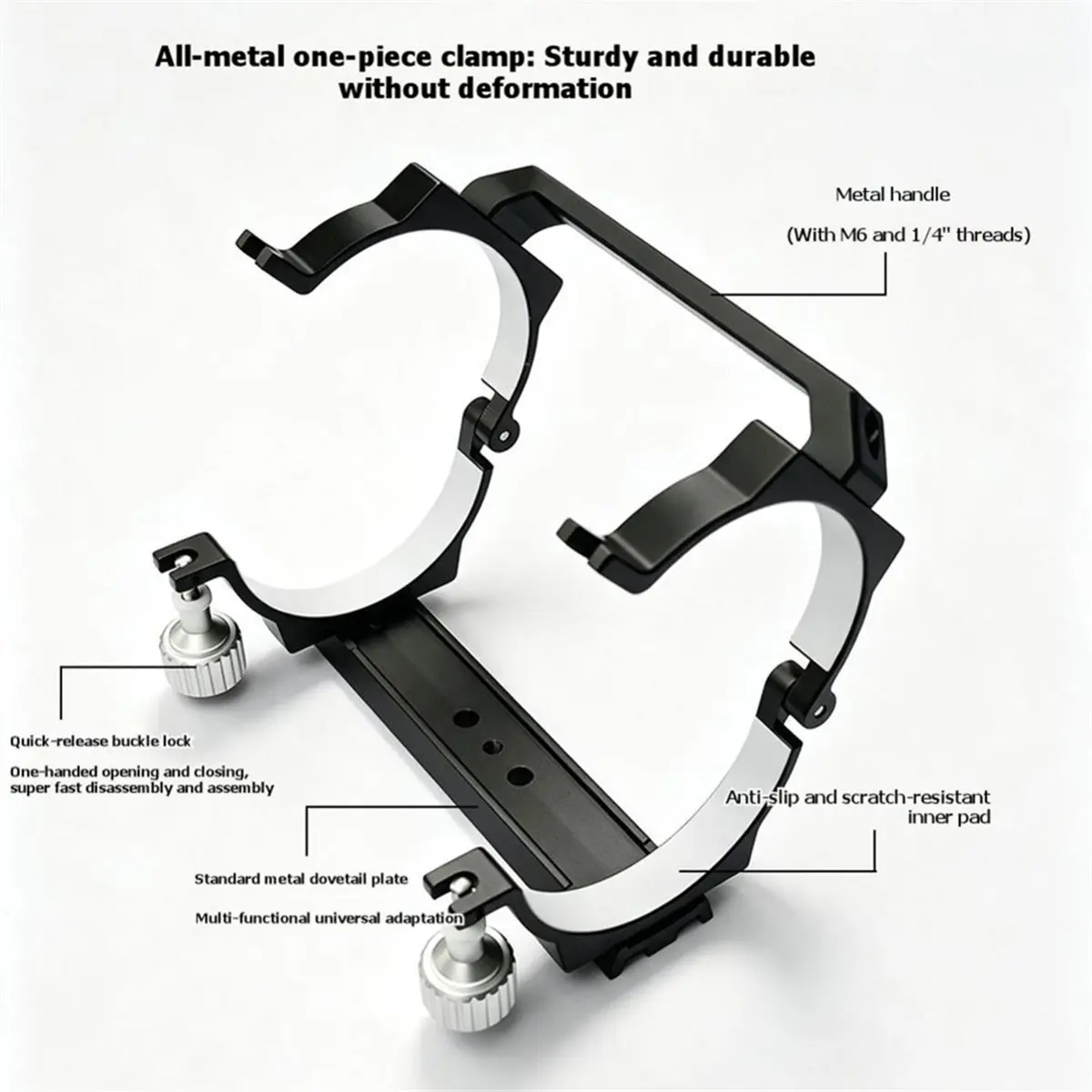 Telescope Mirror Clamps Hoop Ring Astronomical Telescope Metal Tube Clamp Astronomical Telescope Accessories 105-115mm