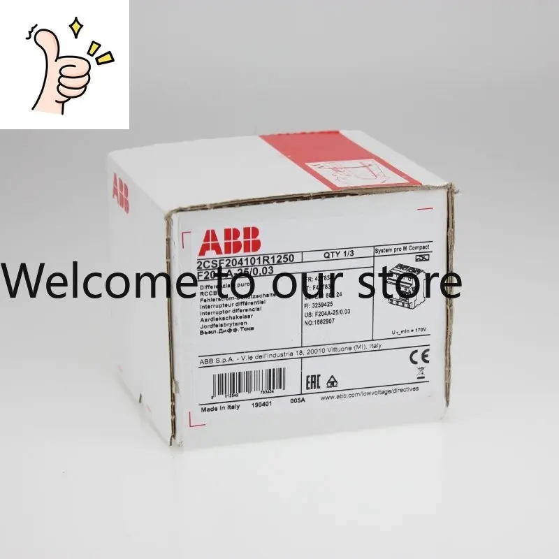New Original Genuine ABB Electromagnetic Residual Current Protector F204A-25/0.03 Imported From Italy