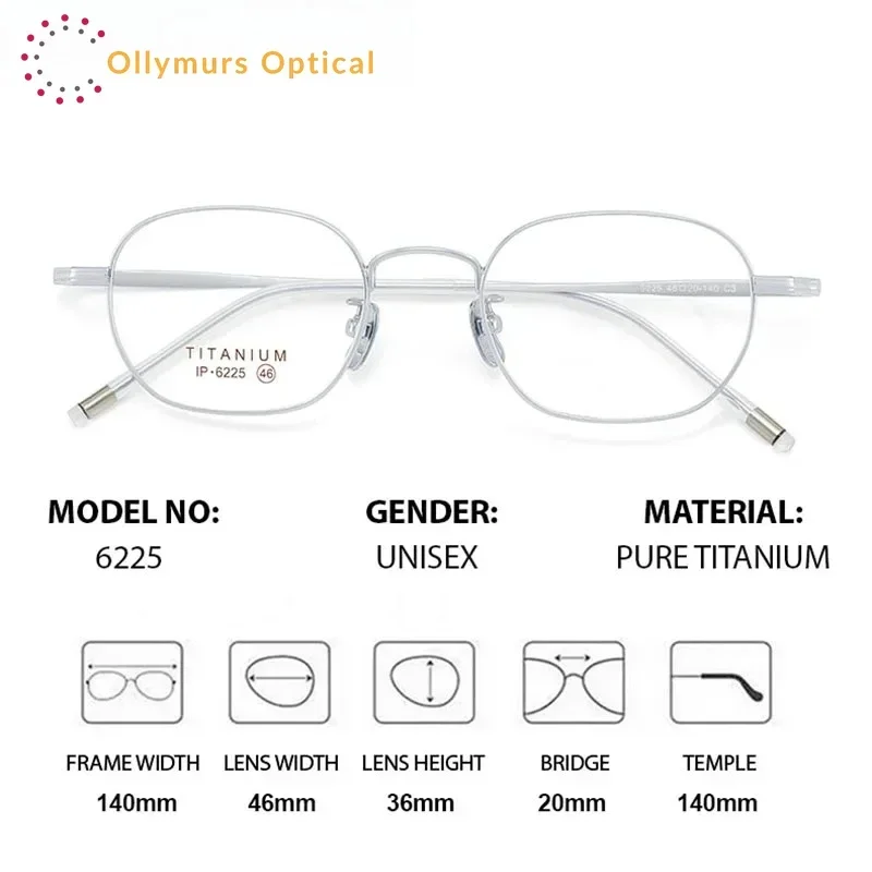

Очки Ollymurs Photochromic для подростков с диоптриями, титановая оправа IP Optics для мужчин, для высоких диоптрий, фотохромные, Mu Pure