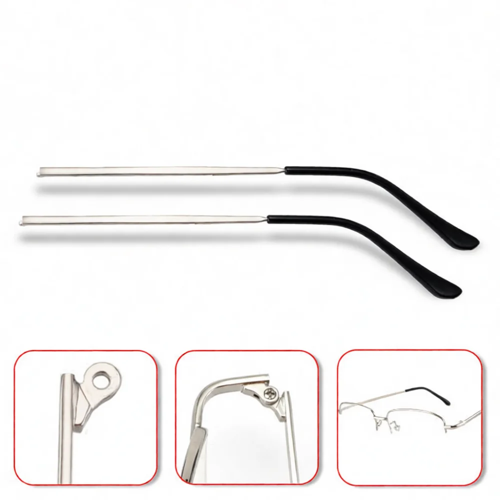 Replacement Metal Temple Parts For Myopia Glasses Frames Universal Optical Spectacle Leg Accessories Durable Repair Component
