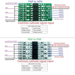 4ch 3.3V 5V 12V 24V Digital Logic Level Converter Module Optical Isolation GPIO Module for Arduino Pi Pico ESP82 NodeMCU ESP8266