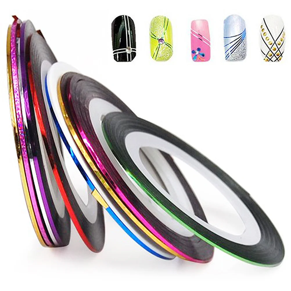

1Set Nail Art Line Nail Sticker Tape 30 Colors DIY Tool Manicure Pedicure Durable Sparkle Decoration Manicure DIY Tool