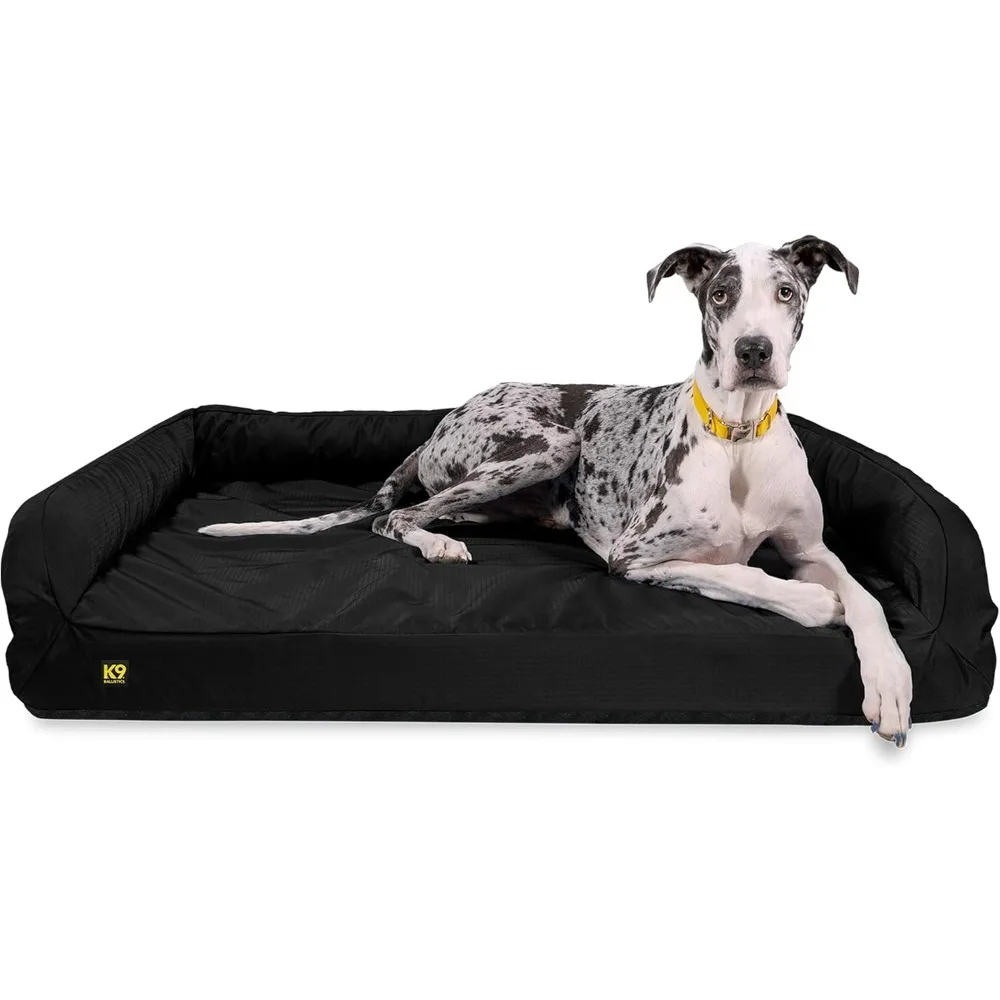 

CaribbeanTough Orthopedic XXL Extra Large Bolster Dog Bed - Washable, Durable and Water Resistant Dog Bed - Made for Big Dogs,