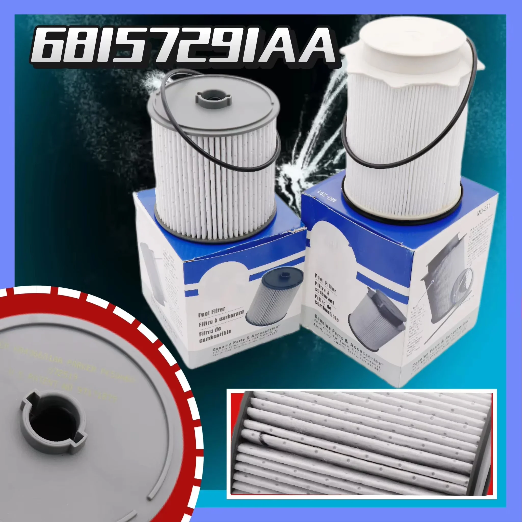 New Fuel Filter Set 68436631AA 68157291AA For Ram 2500 3500 4500 5500 6.7L Turbo Diesel Cummins Engine Dodge Replacement Kit
