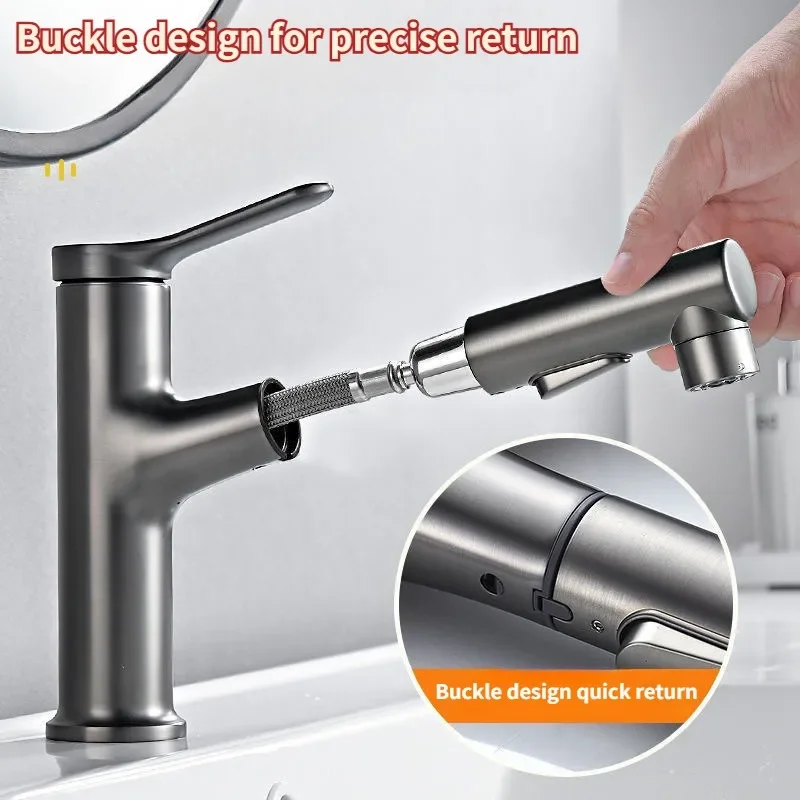 Bathroom Sink Faucet Basin Pull-out Type Hot and Cold Water Water Tap for Bathroom Accessories Sinks Faucet Taps