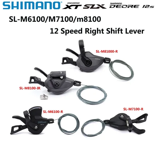 SHIMANO DEORE SLX XT 12 velocidades SL M6100 M7100 M8100 palanca de cambios MTB bicicleta palanca de cambios 12S Original I-SPEC EV