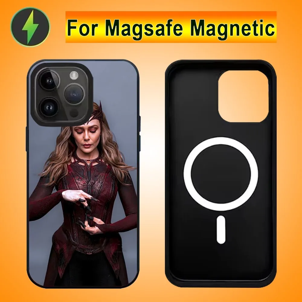 W-Wanda M-Maximoff Phone Case For IPhone 15 14 13 Pro Max 11 12 Mini Alex Mirror For Magsafe Wireless Charging Cover