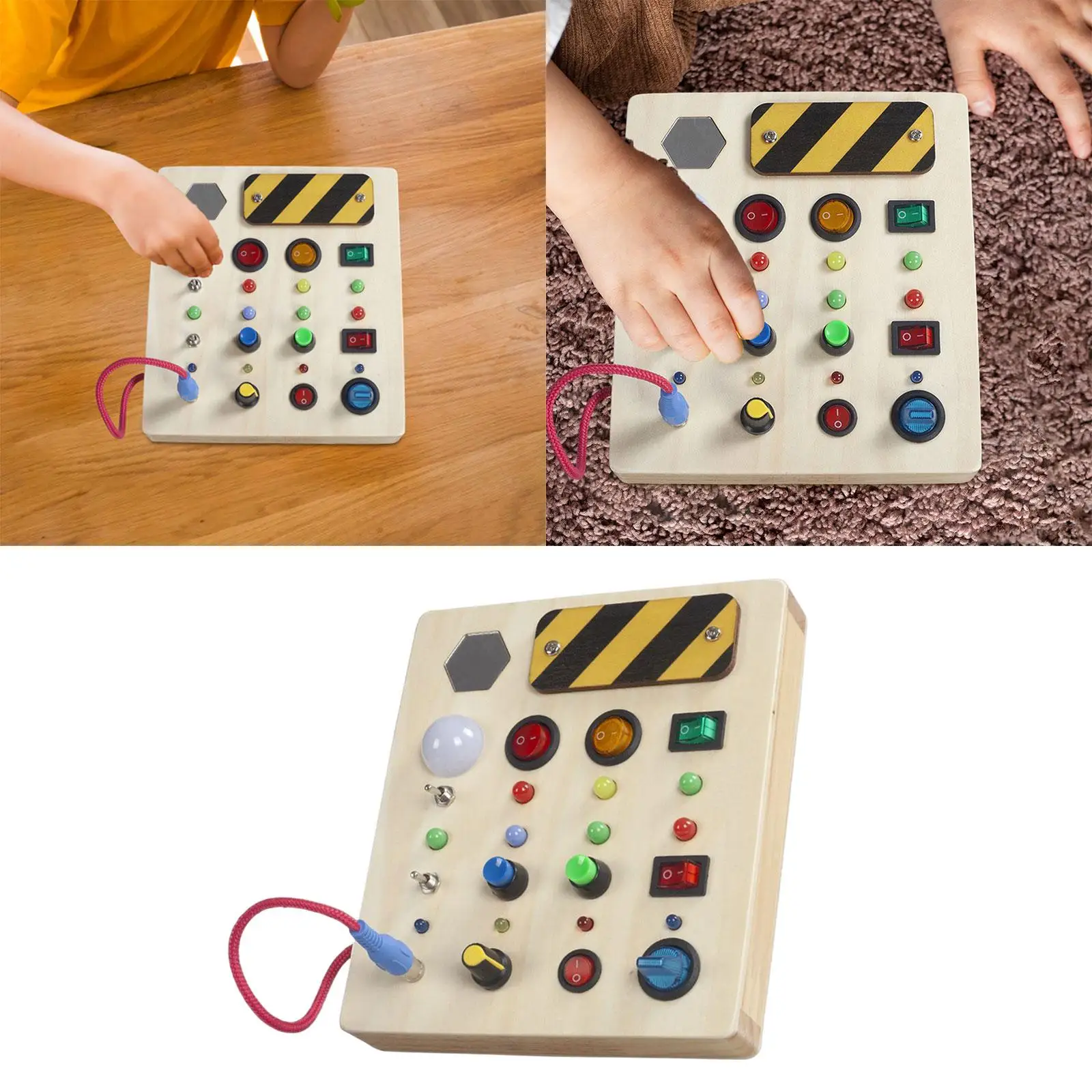 Juguete de viaje sensorial con interruptor de palanca, juguete Montessori, interruptor de luz