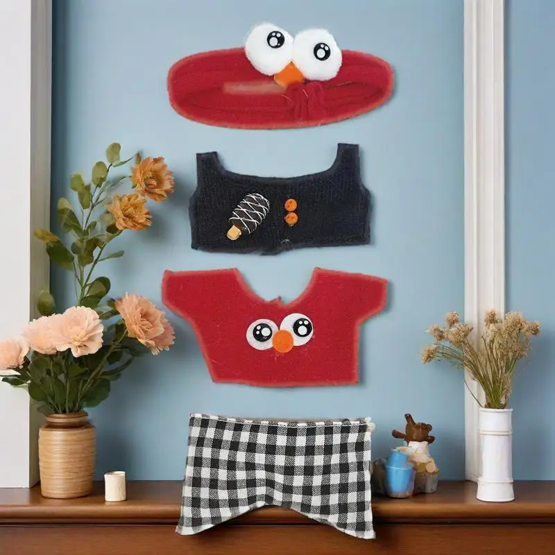 

For 17cm Labubu Clothes Doll Cute Cartoon Doll Clothing Set Fashionable and Versatile Let Your Doll Lead Fashion waist bag