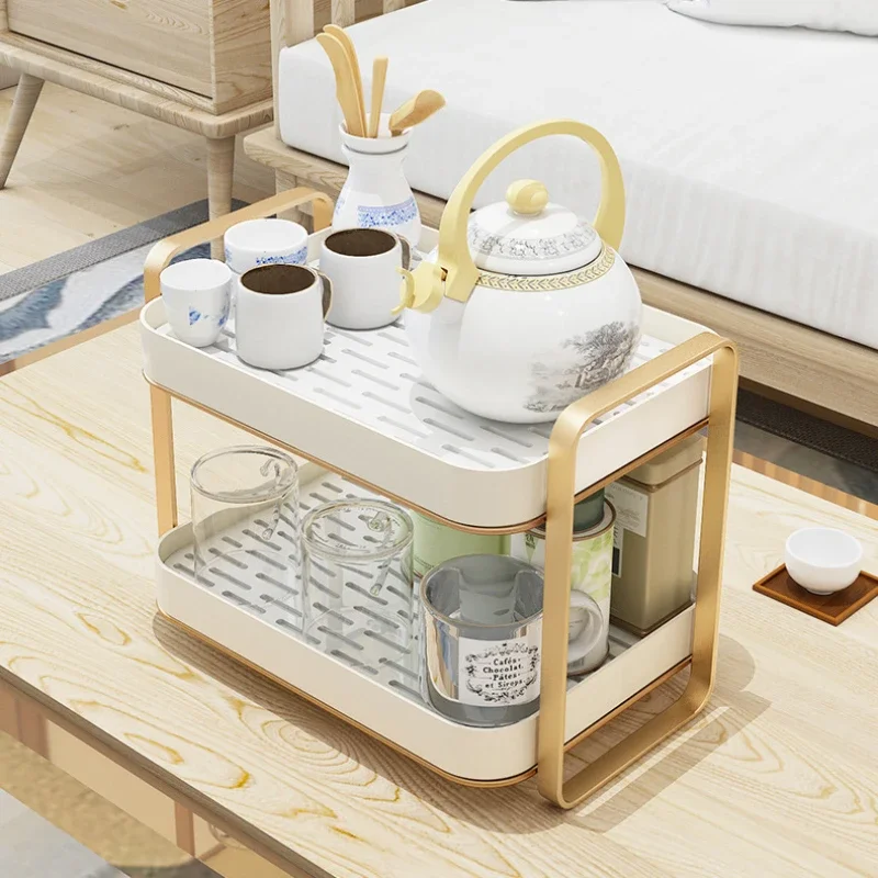 

Light Luxury Cup Holder, Coffee Mug Storage Rack, Tea Set Organizer, Nordic Simple Desktop Tray, Kitchen Drain Shelf