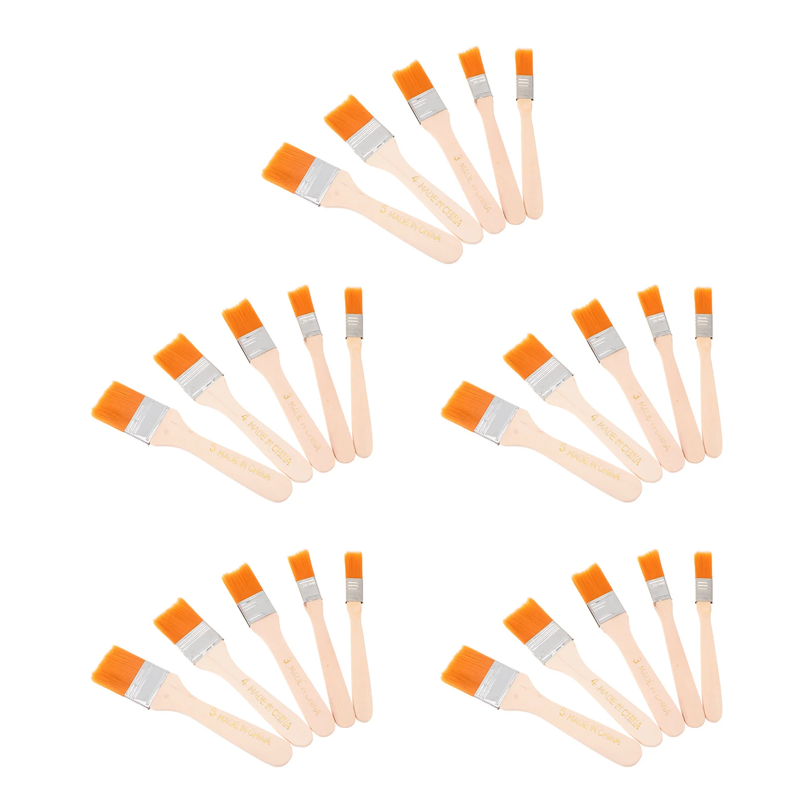 

25 Pcs Wooden Brush Paint for DIY Utility Scrubbing Oil Nylon Hair Child Graffiti Tool Home