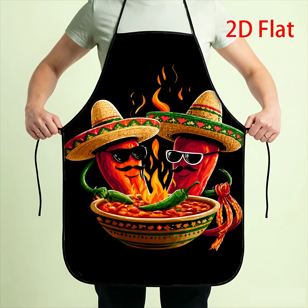 1pc 2D Printed Apron Suitable for Cooking and Baking, the Perfect Gift for Women and Mothers