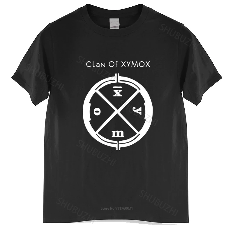 Mens summer cotton tshirt loose tops CLAN OF XYMOX LOGO SHIRT DARKWAVE GOTHIC ROCK SYTHPOP women unisex tee-shirt casual tees