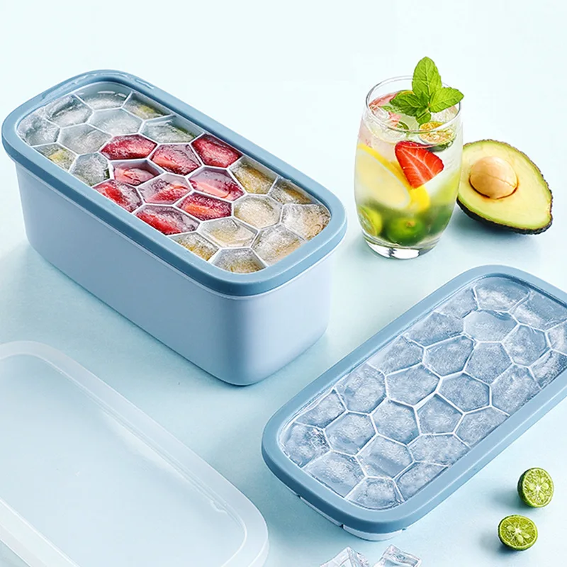 

Refrigerator Homemade Ice Compartment Summer Honeycomb Ice Cube Ice Maker Double Silicone Ice Cube Mold Ice Box Storage Health