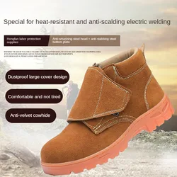 Heat-resistant and Scald Resistant Welding Specialized Labor Protection Shoes for Men Anti Impact and Anti Puncture Safety Shoes