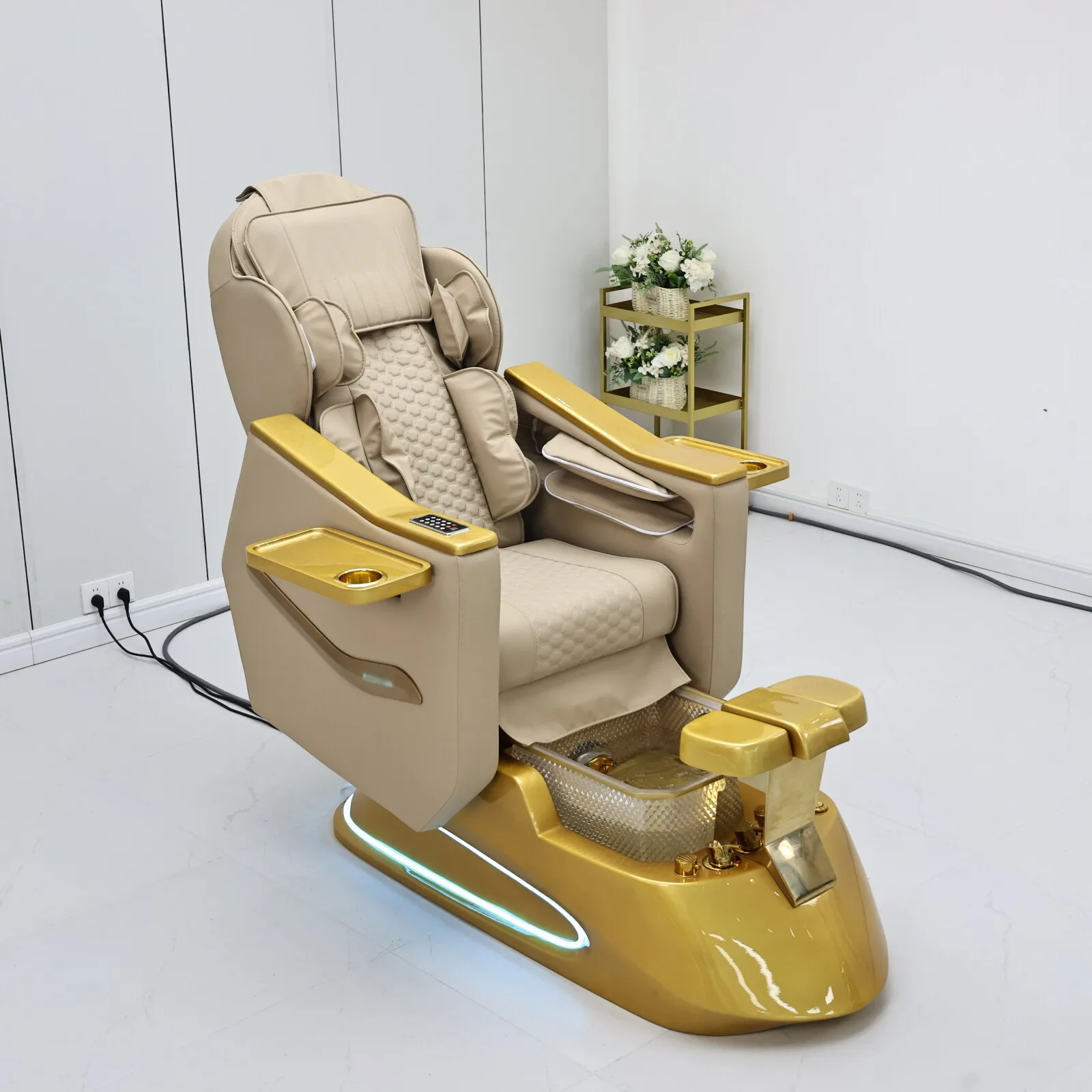 2026 Nagel-Schönheitssalon-Ausstattung für Geschäftswachstum Elektrischer Rückenmassage-Fußpflege-Stuhl Möbel Direktverkauf ab Werk – Detail 4