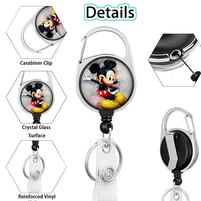 Cute Cartoons Friends Style Retractable Badge Reel Key Holder Nurse Doctor Office Hospital Supplies Card Holder Accessories