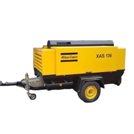 Used    Copco XAS 136 320CFM 14bar  DEUTZ DE 4 CILINDROS TURBO Diesel Air Compressor
