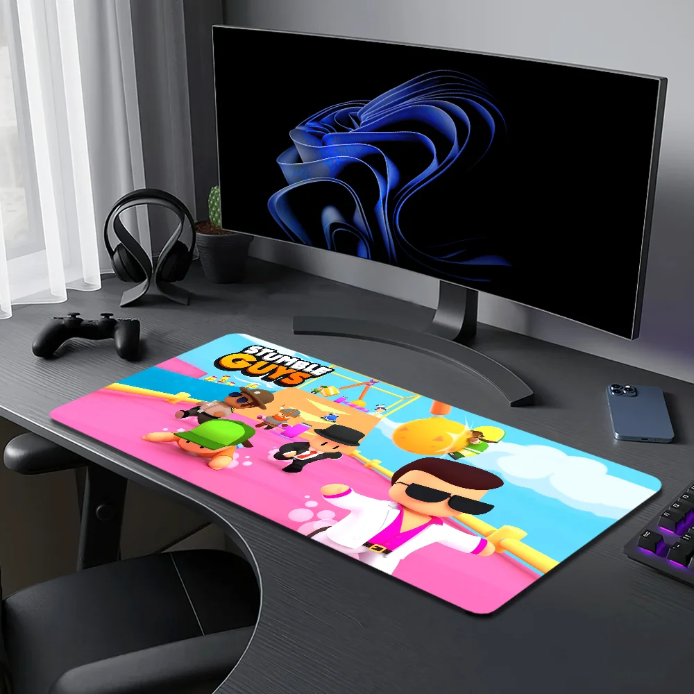 لعبة S-Stumble Guys ماوس الوسادة كبيرة حصيرة مكتبية لوحة المفاتيح مريح مكتب المطاط الكمبيوتر عدم الانزلاق المضادة للفرش المنزل مخصص أفضل الأسعار