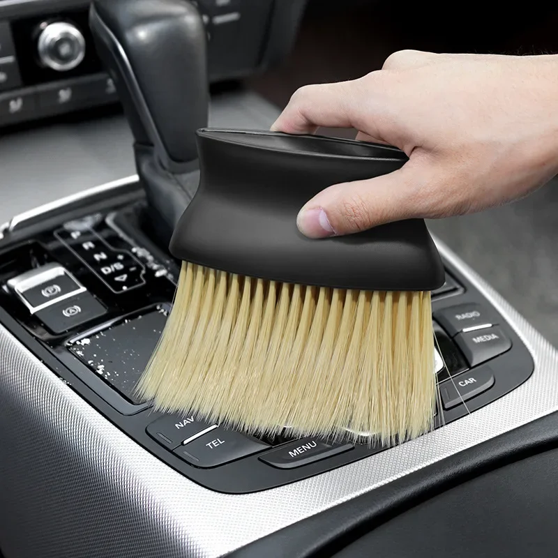 

Car Cleaning Brush Long Soft Bristle Detail Cleaning Tool Air Outlet Interior Dust Brush No Scratch Interior Cleaning Tool