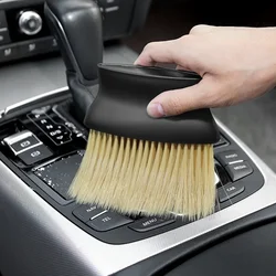 Car Cleaning Brush Long Soft Bristle Detail Cleaning Tool Air Outlet Interior Dust Brush No Scratch Interior Cleaning Tool