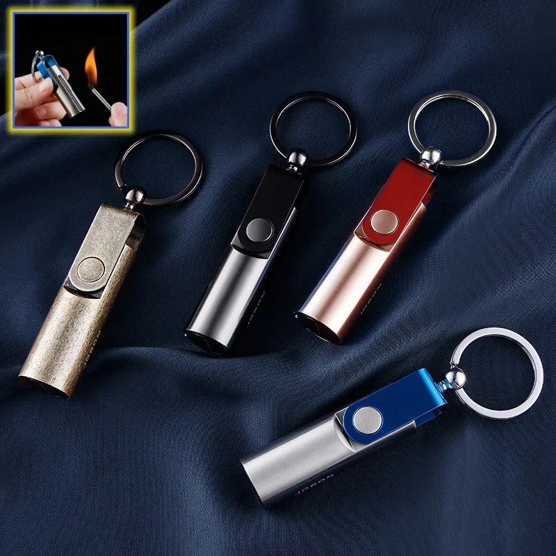 

10000 Matches Keychain Lighter Portable Outdoor Torch Creative Smoking Accessories Cool Gift for Men，Cigarette accessories tool
