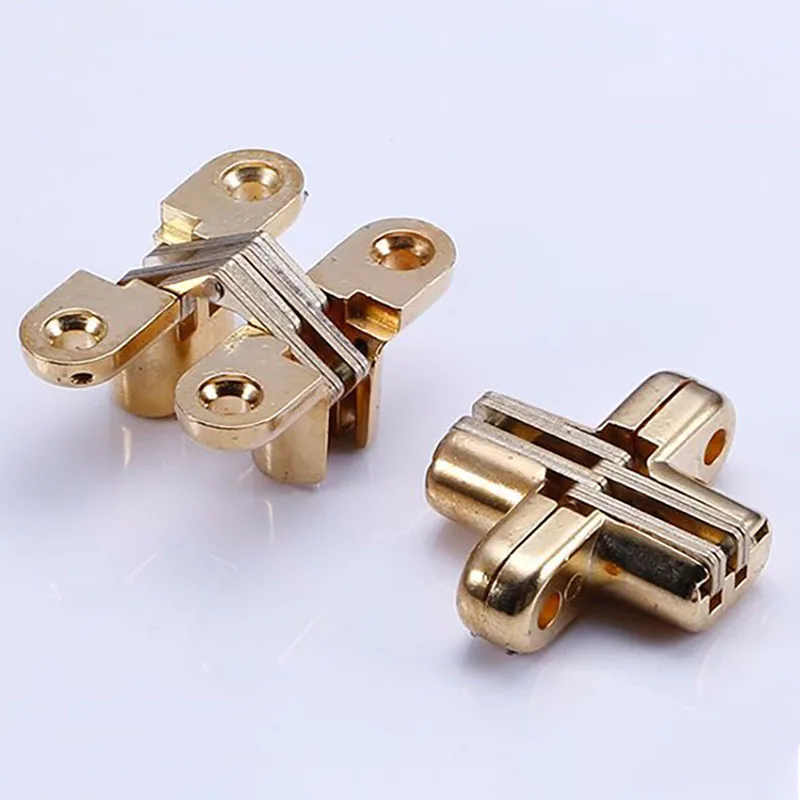 Zinc alloy + Iron Hidden Cross Hinge Invisible Concealed Furniture Hinges Hidden Hinge For Folding DIY Dining Table Window Desk