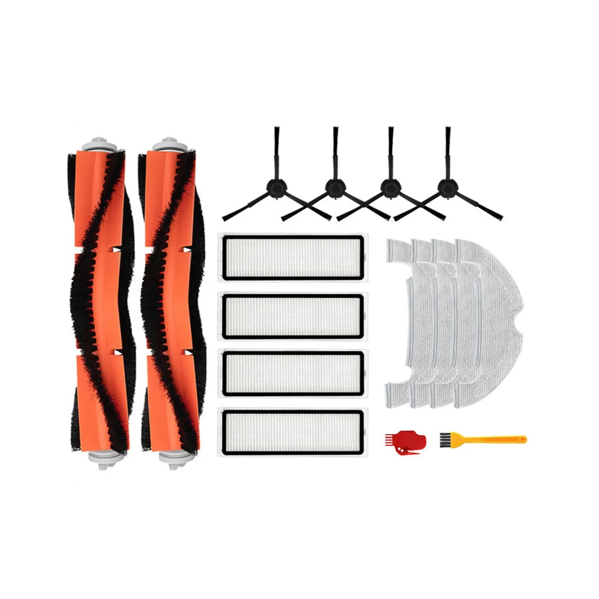 Peças de aspirador de pó para mi robô aspirador de pó 2 ultra stytj05zhm filtro hepa acessórios de aspirador de pó pano escova lateral principal