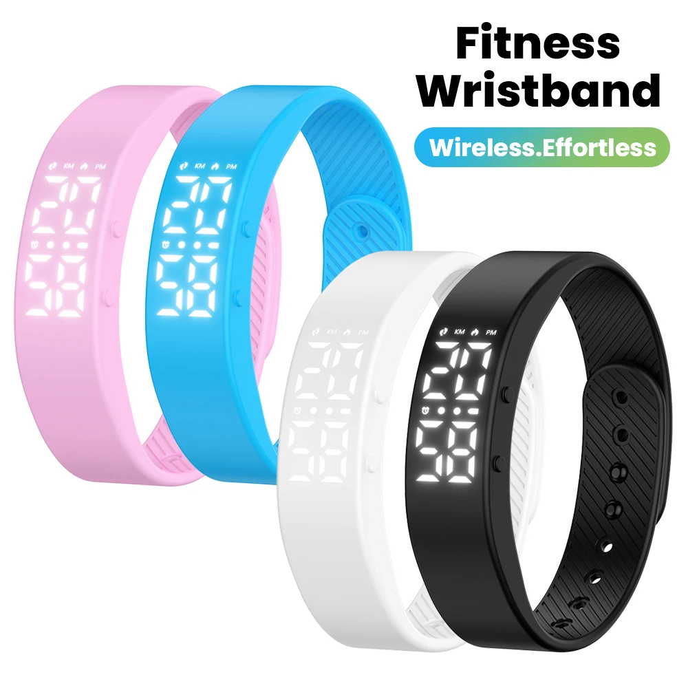 Smart Bracelet LED Digital Vibration Alarm Wrist Waterproof Smart Clock Smartband With Running Pedometer Monitor Smart Band