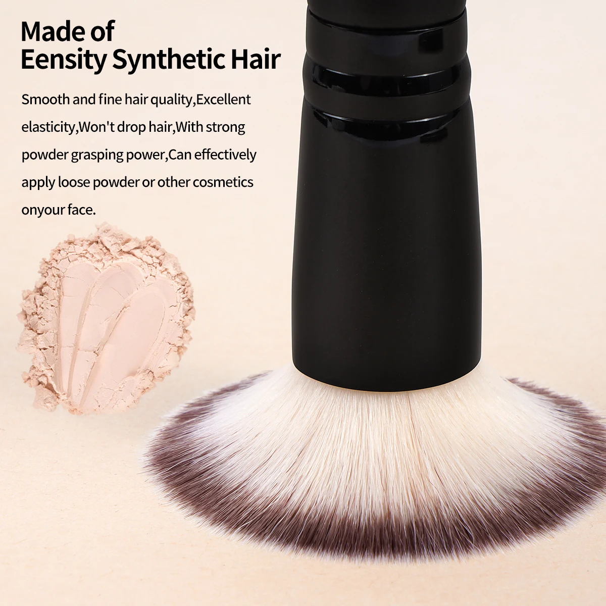 MAANGE Pennelli per trucco 4 pezzi Fondotinta morbido e denso Fard in polvere Cosmetici femminili Bellezza Eleganza naturale Trucco viso professionale