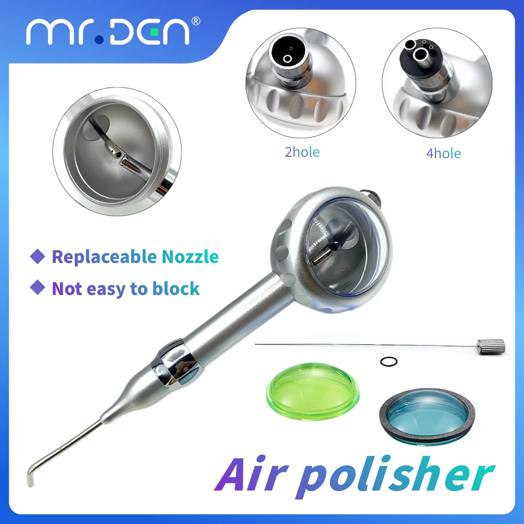 Dental Air Prophy Unit Stainless Steel Water Spray Polisher 2/4 Holes Professional Oral Hygiene Polishing Tool