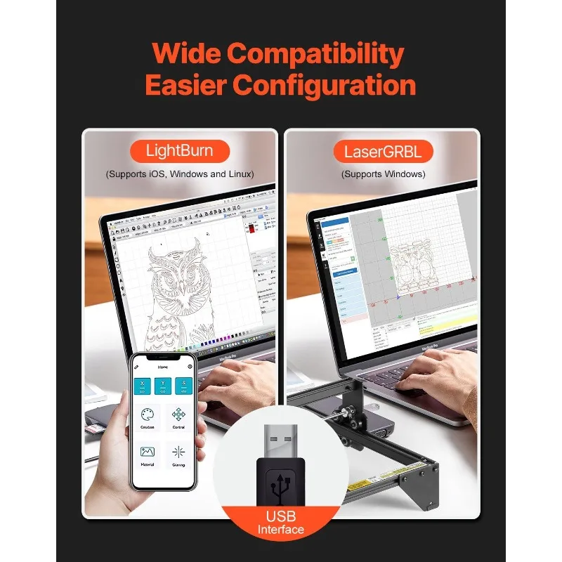Macchina per incisione laser con incisore laser Protezione per gli occhi a punti compressi da 10 W