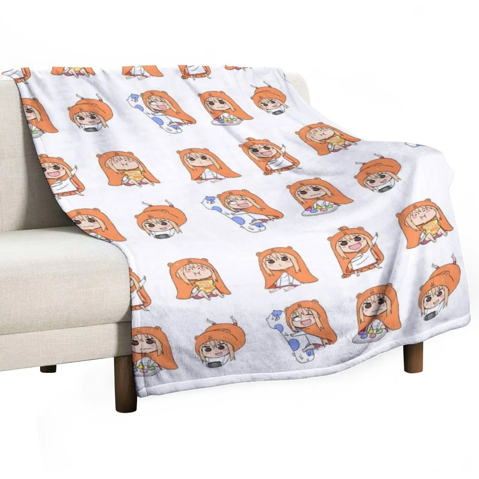 

umaru chan pack Throw Blanket Vintage Bed linens Sleeping Bag Luxury St Blankets