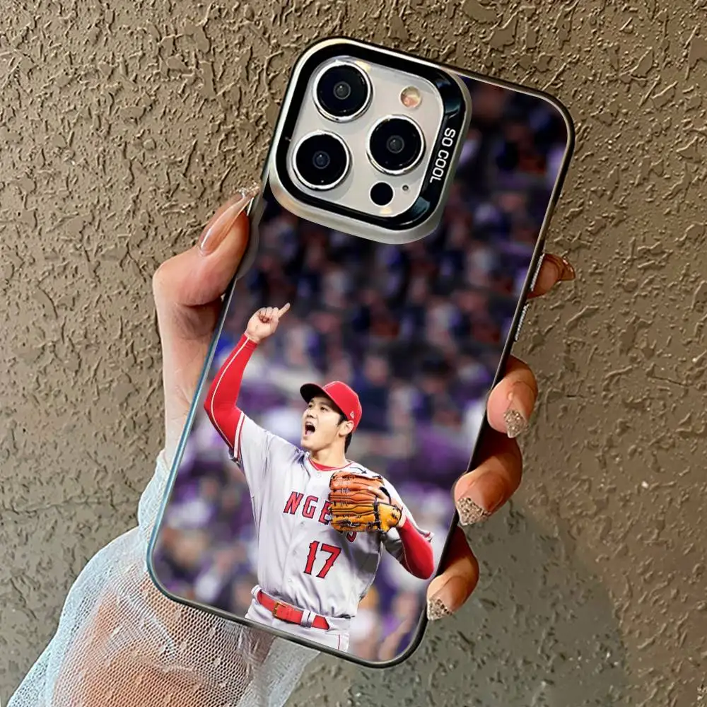 Baseball player S-Shohei Ohtani Phone Case For iPhone17,16,15,14,13,12,11 Pro Max Blcak Matte Shockproof Cover