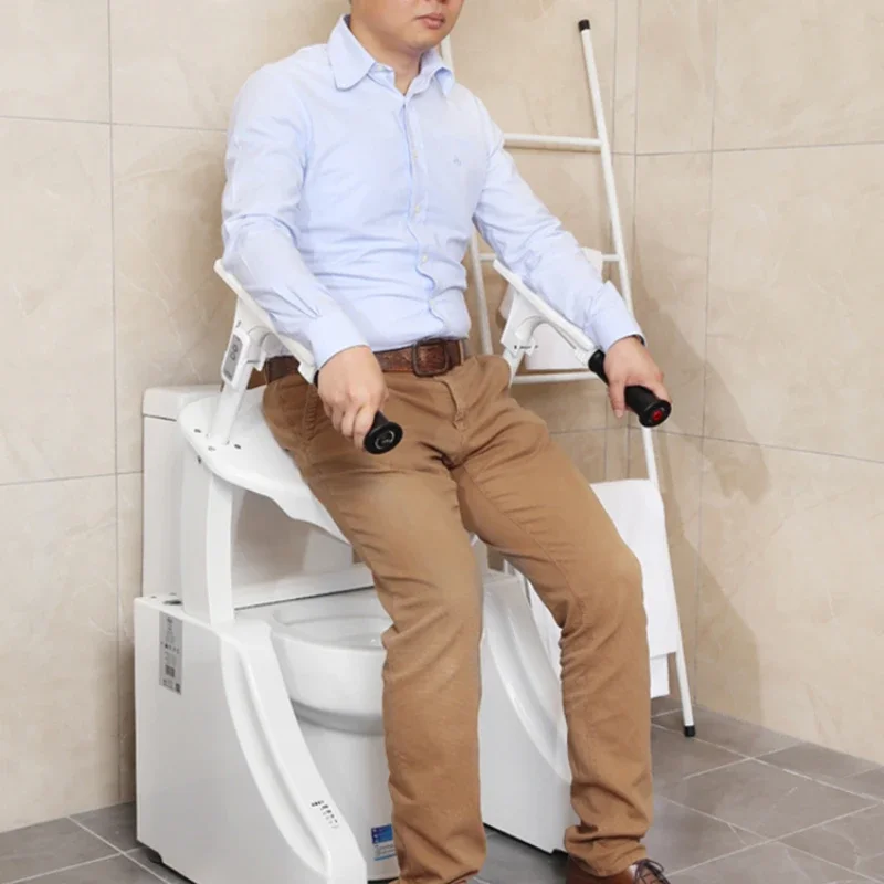 Electric toilet lift aid household disabled elderly pregnant woman toilet chair adjustable armrest