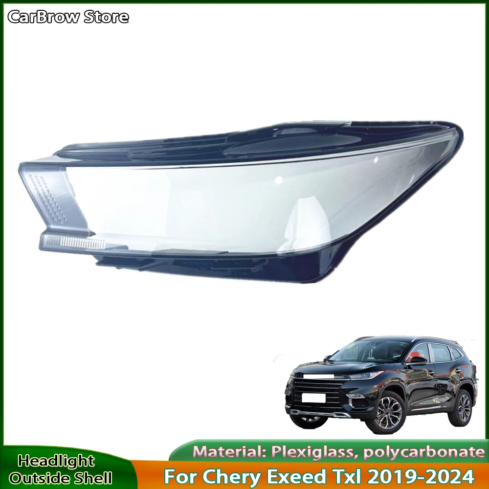 

Headlamp Cover Lens Plexiglass For Chery Exeed Txl 2019-2024 Headlight Shell Transparent Lampshade