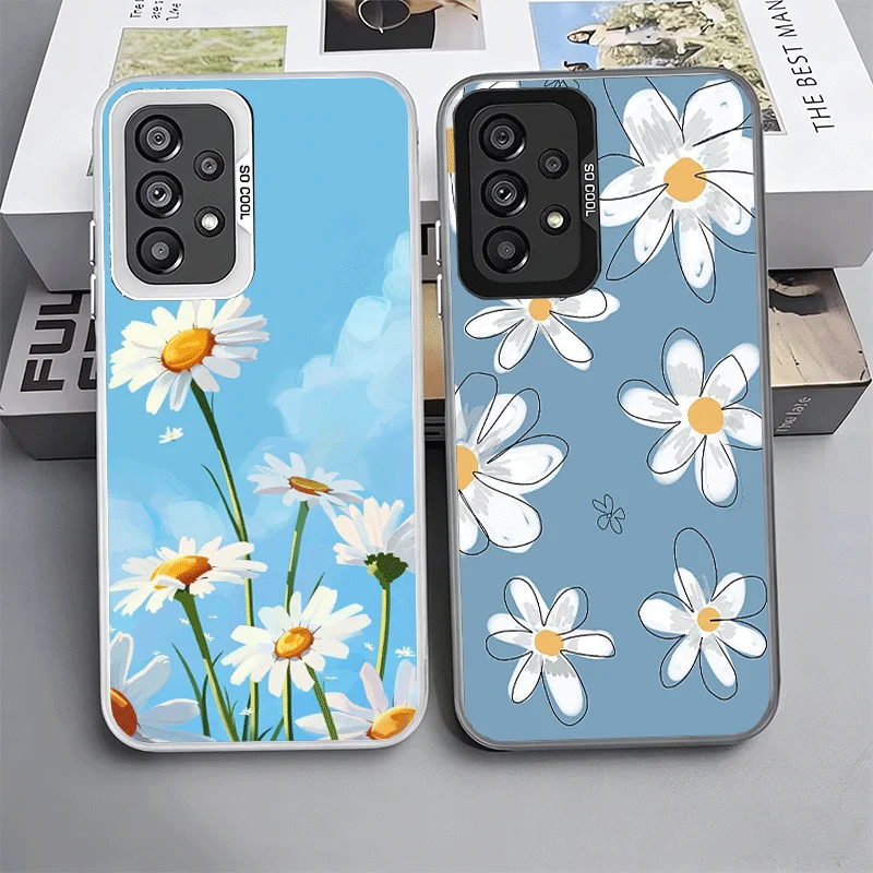 Daisy Flowers Aesthetics Shockproof Phone Case for Samsung A17 A16 A15 A14 A37 A57 A36 A56 A26 A35 A55 A25 A34 A54 A24 A13 A23 A
