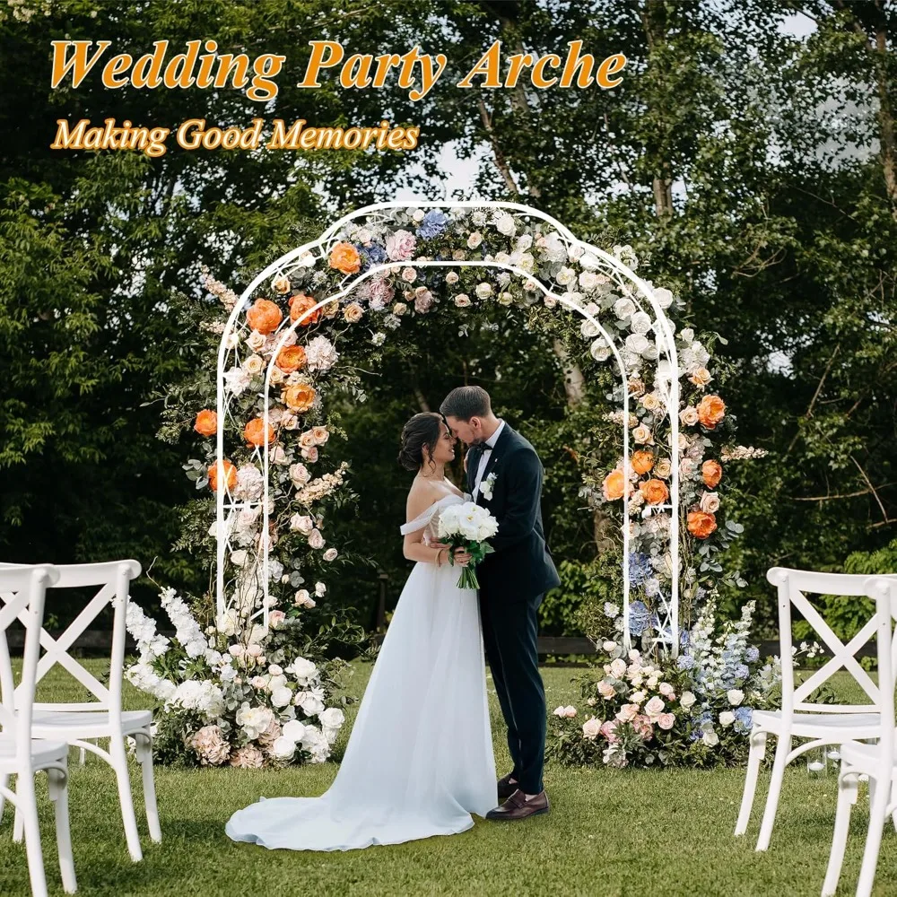 قوس الحديقة 98.4 H تعريشة أربور للحديقة لنباتات التسلق في الهواء الطلق تدعم حديقة الورد طويل القامة ممر الزفاف الكبير