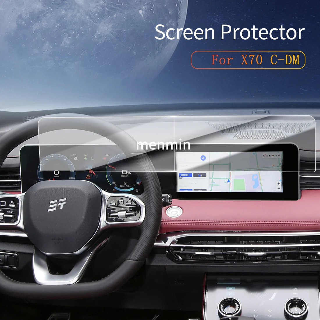 

Car Stickers Dash Carplay Mirror Screen Protector Display Tempered Glass Protective Film Vehicle For24 JETOUR X70 C-DM