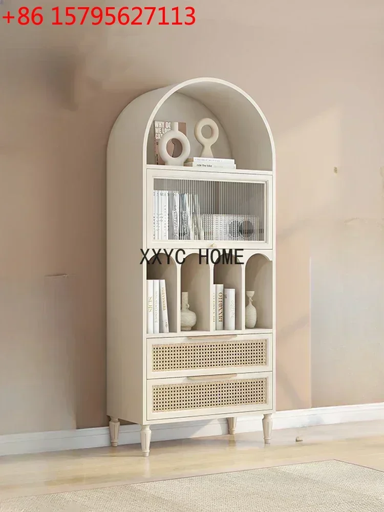 

Книжный шкаф из массива дерева, напольный, в стиле лёгкой роскоши, небольшой, в скандинавском стиле, с декоративной аркой, винный шкаф, французский буфет