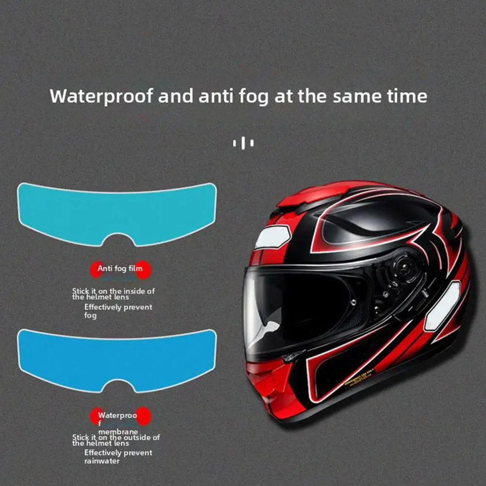 Helmet Anti-fog Rainproof FilmHigh Definition Transparent Nano Safety Helmet Driving Coating Sticker Accessories F7Q6