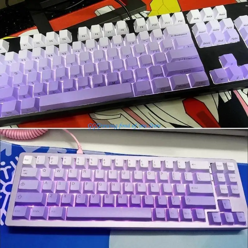 

H9EB Top/Side Printed Gradients Keycaps for Mechanical Keyboards PBT Dye Sublimation Keycaps