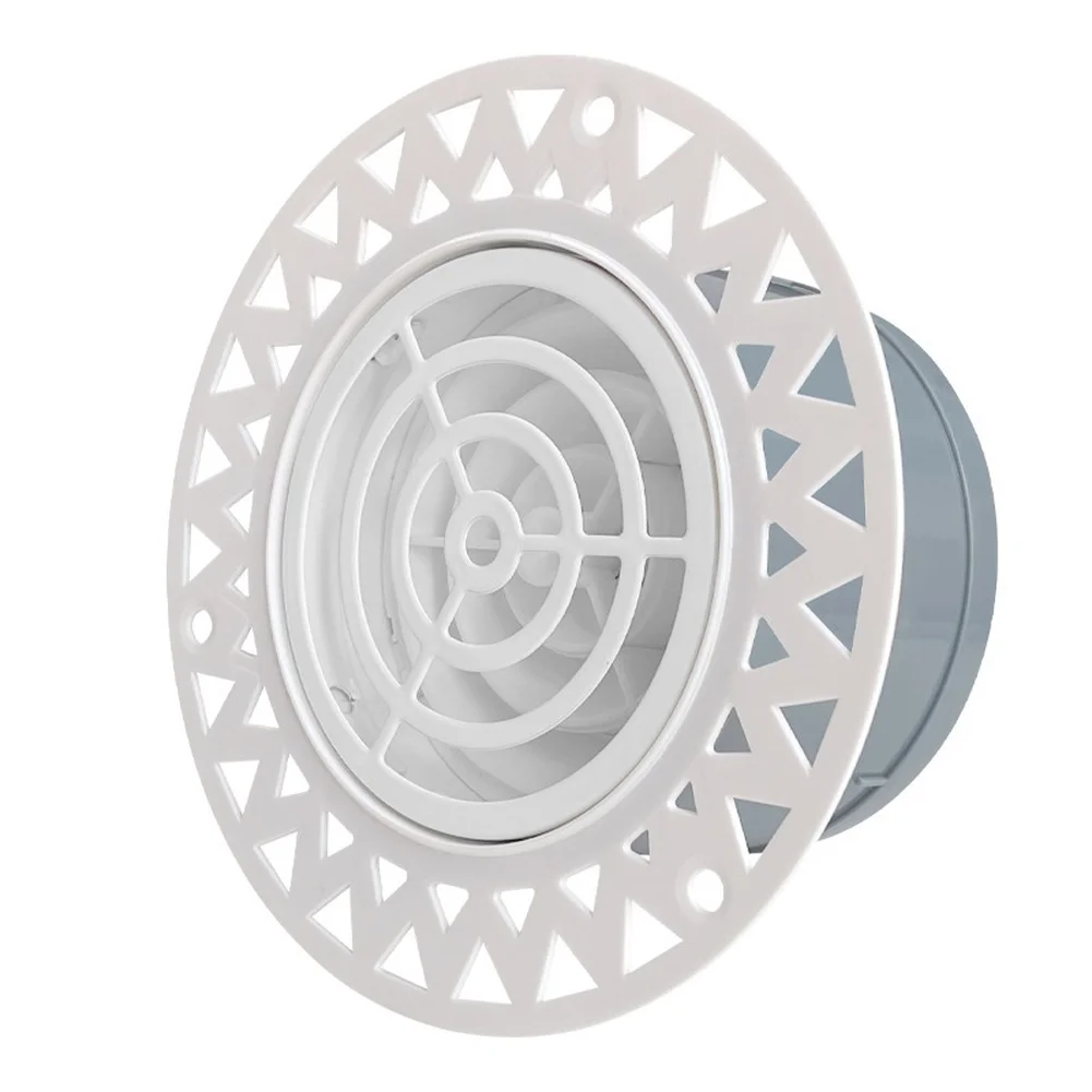 ABS Pre Embedded Round Air Vent 3 Level Adjustable Narrow For Edge For Exhaust Fan For Home Bathroom Kitchen Ceiling Invisible I