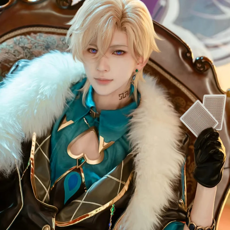 لعبة هونكاي ستار رايل افينتورين أزياء تنكرية شعر مستعار نظارات مجموعة كاملة من ملابس لعب الأدوار الأنيمي حفلة كرنفال الهالوين