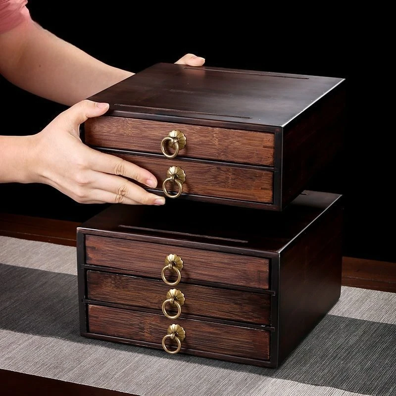 

Бамбуковая коробка для хранения чайного торта – органайзер для чайной церемонии с ящиком для аксессуаров для чайного подноса