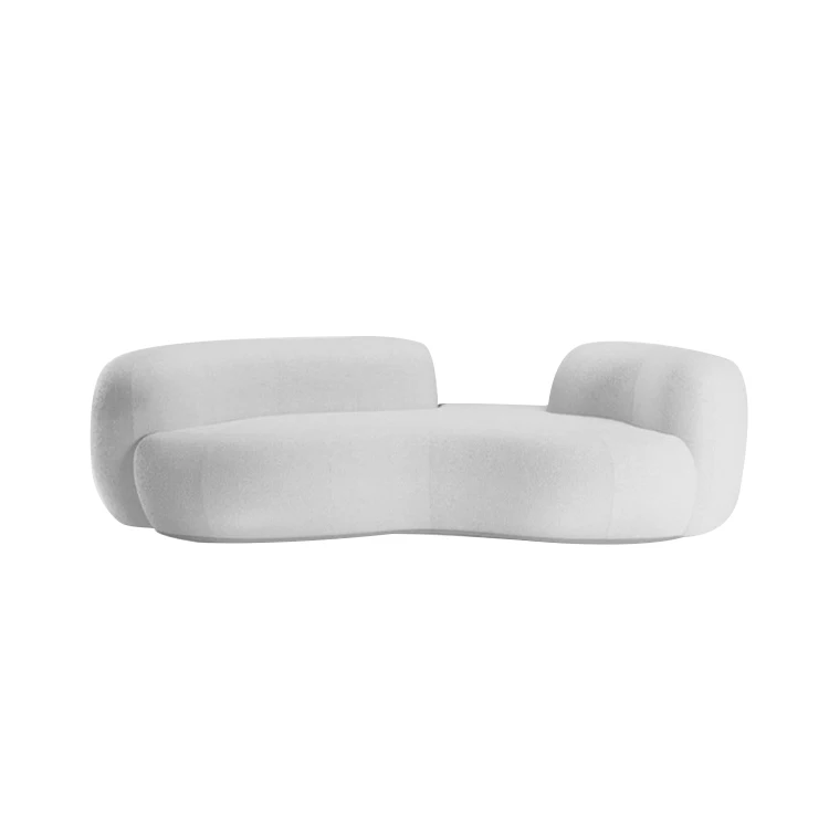 

Modern Minimalist White Half Circle Designer Couches Luxury Sofa Set Design Lounge Round Curved Couch