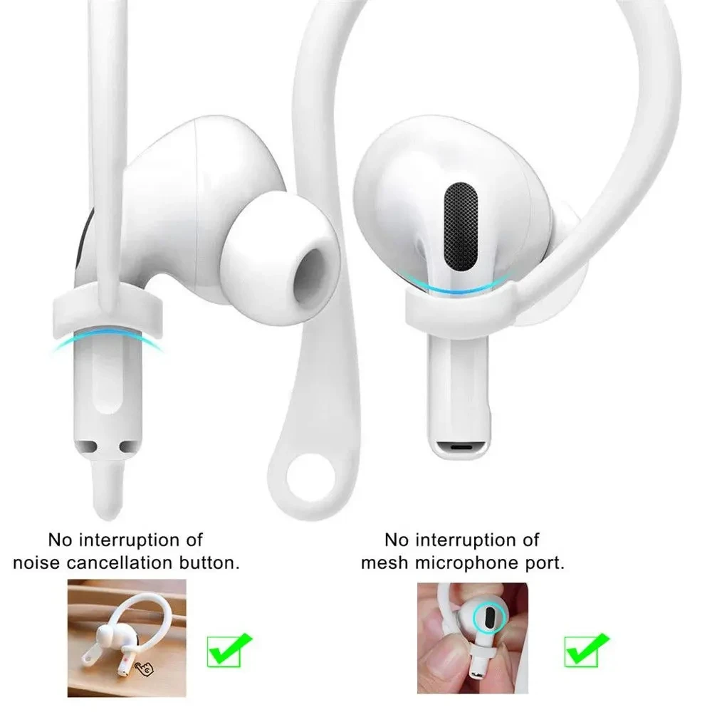 1 Pairs Anti-lost Earhooks for Apple AirPods 1 2 3 4 Sports Silicone Anti-drop Ear Hook For Airpods Pro Wireless Earphone Hooks - view 5