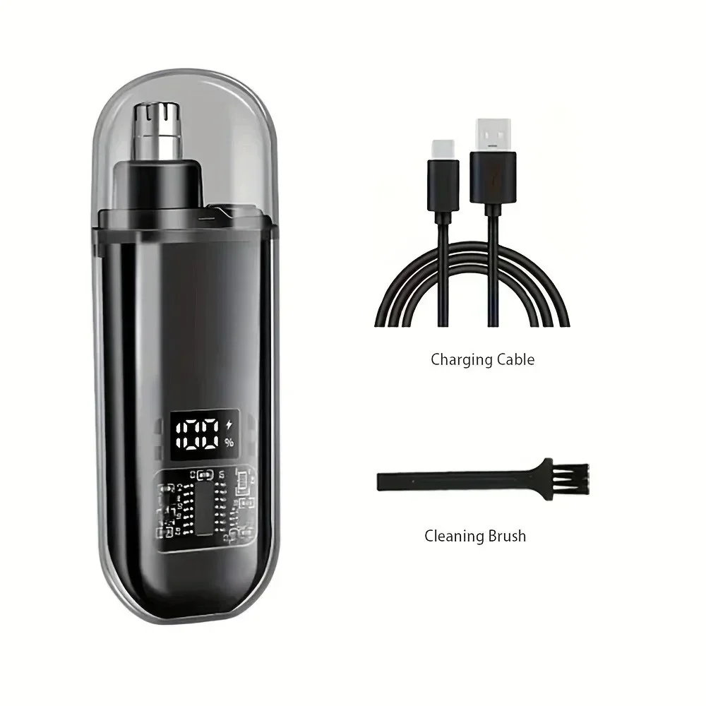 Electric Nose Ear Hair Trimmer Mini Compact Portable USB C Fast Charging Rechargeable Men Facial Hair Removal Grooming Clipper image 6