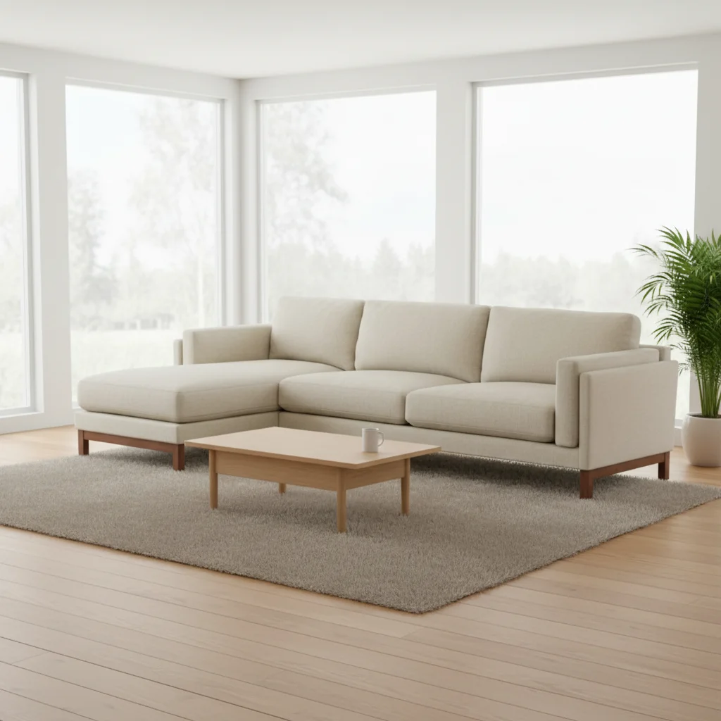 #Modern Fabric Sectional Sofa-Eco-Friendly & Durable For Apartment Dining Home Office Hotel Living Spaces